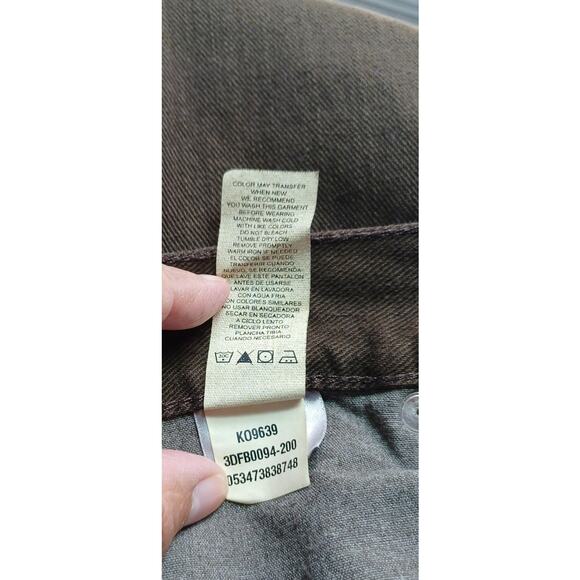 VTG Y2K Axist Men's Classic Brown Denim Jeans Size 32x30 Straight Fit - Picture 9 of 9